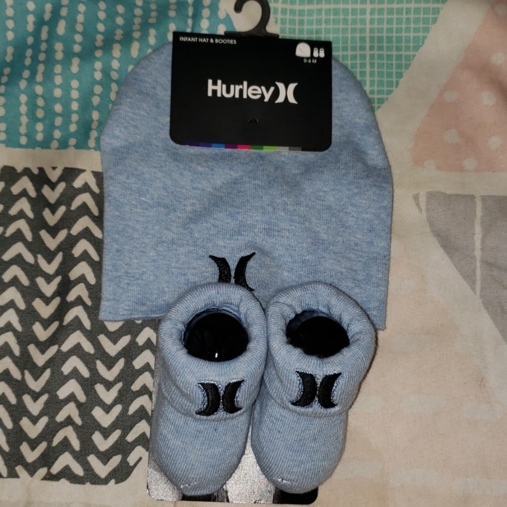 Hurley Infant hat and booties